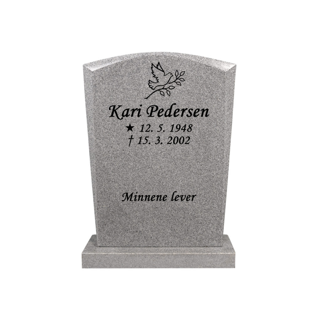 209a - Grå granitt - Haugaland Gravstein