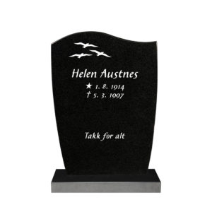 214b - Svart granitt