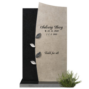 232 - Svart granitt og kalkstein