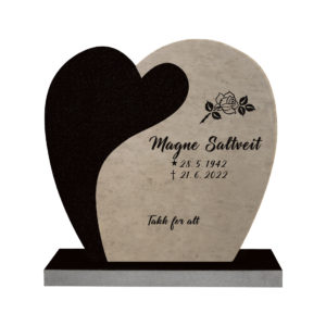 233a - Svart granitt og kalkstein